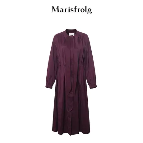 【两穿系列】玛丝菲尔风衣式连衣裙2022春新款宽松长袖中长款裙子商品大图