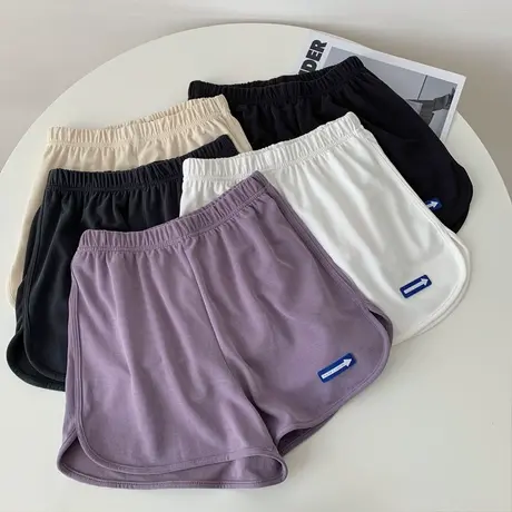 超感顺滑短裤！2024夏季垂感女士百搭运动休闲瑜伽短裤居家睡裤子商品大图