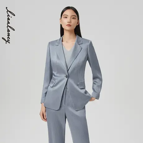 LANCY/朗姿2023年春季新款收腰显瘦通勤西装女通勤气质西服外套图片