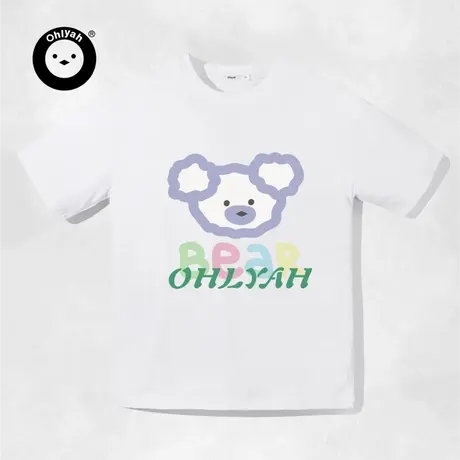 Ohlyah设计师原创卡通品牌手绘小狗印花短袖T恤男女圆领中性上衣商品大图