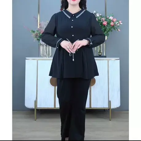 2024春季气质减龄宽松衬衣胖妹妹遮肚子遮胯显瘦上衣时髦大码女装图片