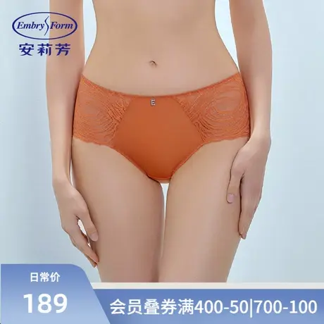 安莉芳新品薄款性感蕾丝内裤女士棉质底裆透气中腰三角裤E300589图片