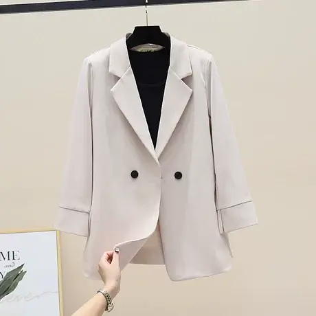 小西装外套女轻薄韩版宽松休闲2023春秋季chic短款女士上衣小西服商品大图