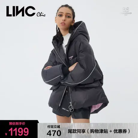 LINC金羽杰羽绒服女2023年冬季新款反季断码短款派克服专柜面包服商品大图