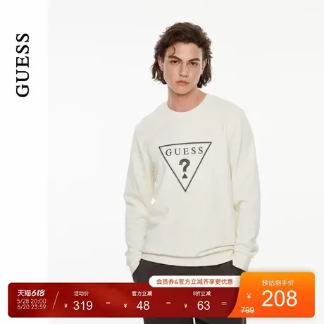 GUESS男士经典三角logo撞色长袖卫衣-X4PP32K2Q40商品大图