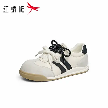 红蜻蜓德训鞋2025秋季新款女鞋厚底系带运动休闲鞋鞋子阿甘鞋女鞋图片