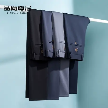 【加绒加厚】男士休闲裤秋冬款商务直筒宽松西裤中老年爸爸装长裤商品大图