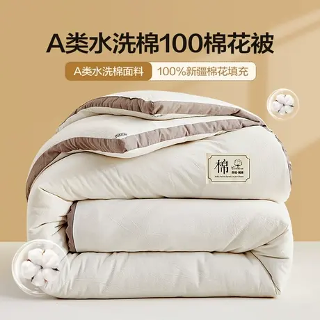 恒源祥2024新款A类水洗棉立体边棉花被秋冬加厚保暖单人学生宿舍商品大图