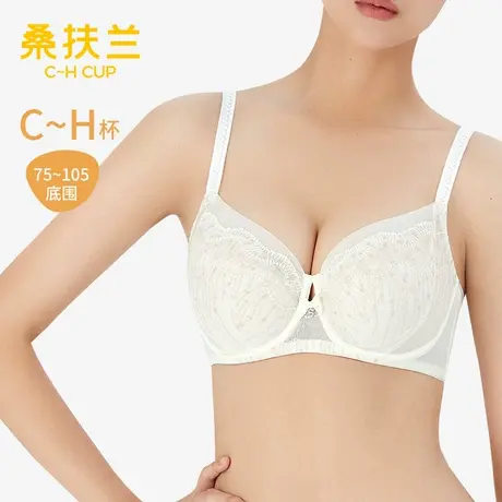 桑扶兰文胸全罩杯软钢圈薄款大胸显小上托防下垂大码内衣女士胸罩图片
