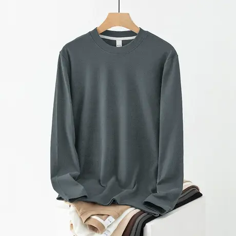 2024新款德绒打底衫长袖t恤男秋冬保暖双面绒圆领秋衣服内搭体恤商品大图