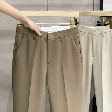 西裤男商务正装男士垂感休闲韩版九分小西装裤修身休闲裤男长裤子商品大图