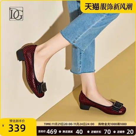 【商场同款】羊皮单鞋女低跟2024新款真皮皮鞋软底中老年妈妈鞋子商品大图