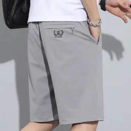 冰丝运动休闲短裤男士宽松弹力弹性夏季薄款五分中裤子外穿大裤衩商品大图