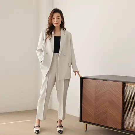 2023年春季新款休闲西装外套女小个子上衣西服职业套装小众设计感商品大图