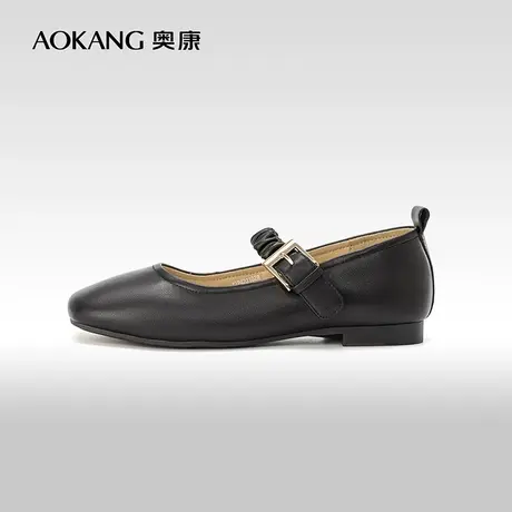 奥康女鞋 2023秋季新款优雅百搭女士单鞋低跟一脚蹬舒适通勤女鞋商品大图