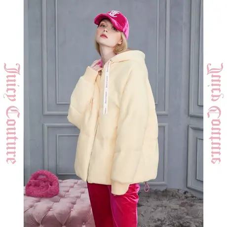 Juicy Couture橘滋2023新款软糯清仓正品印花女式品牌羽绒服反季商品大图