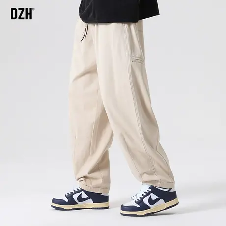 男士阔腿工装裤子男长裤秋季纯棉美式高街男生休闲裤子宽松直筒裤商品大图