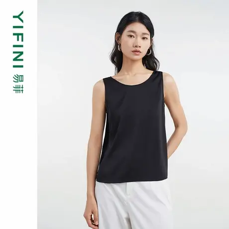 [专柜同款]Yifini/易菲正反两面时尚V领宽松背心打底T恤Y00B1302商品大图