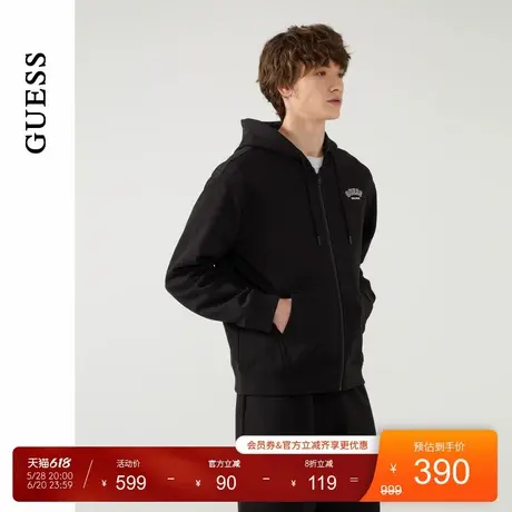 GUESS25年新款春季男士简约款百搭青春运动连帽外套-MP1K9440商品大图