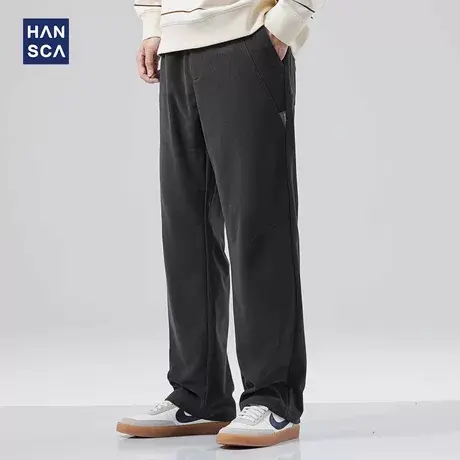 清仓特卖hansca秋冬季直筒休闲裤男士宽松2024新款美式大码长裤子商品大图