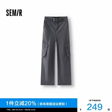 [商场同款]森马 x Marcus联名款休闲裤女阔腿裤2025秋新款工装裤商品大图