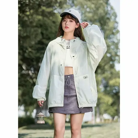 [赠包]唐狮夏季新款女外套连帽轻薄休闲帽衫防紫外线防晒衣图片