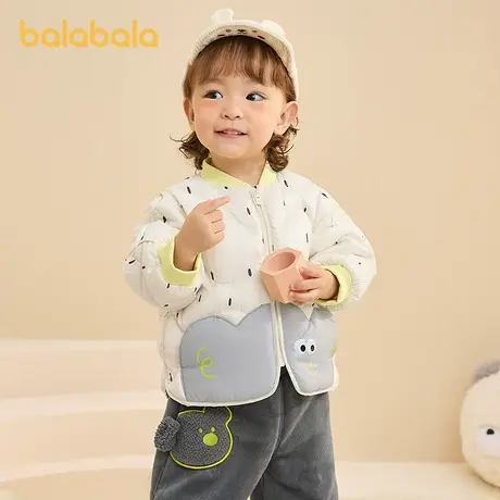 巴拉巴拉儿童羽绒服三防轻薄棒球领外套男童女童装2025新款秋冬装图片