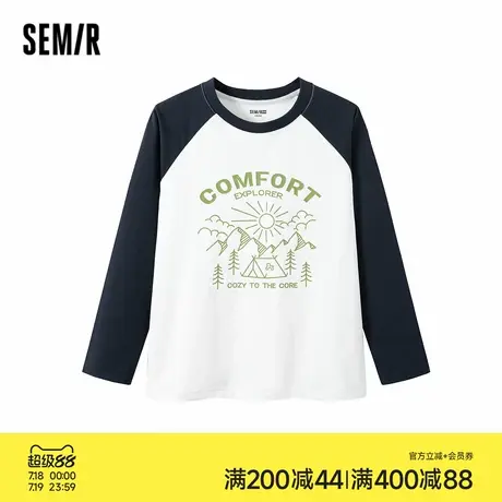 森马儿童2025年秋季男中童T恤吸湿速干打底衫商品大图