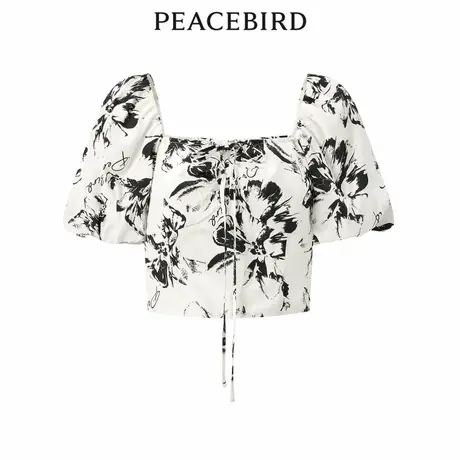 太平鸟女装夏季新款花卉纹样上衣A1CDD2C08商品大图