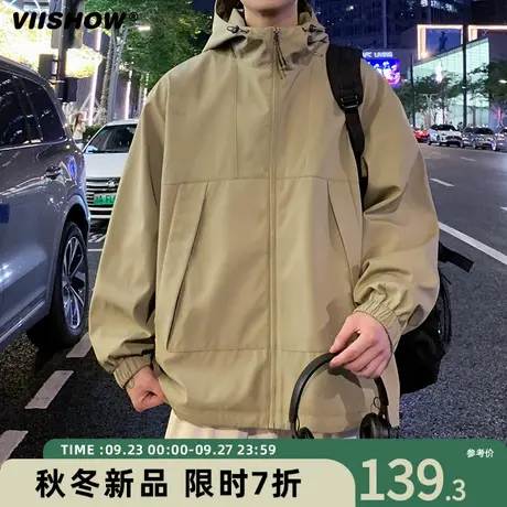 VIISHOW美式复古冲锋夹克机能潮牌外套男女山系登山服宽松春秋夹商品大图