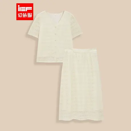 IEF/爱依服【大码女装】2025夏季新款温柔淑女气质显瘦上下套裙商品大图