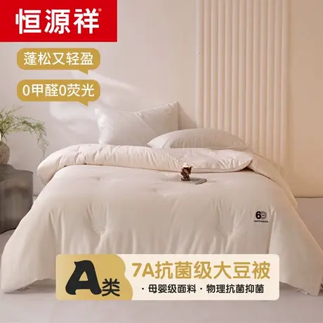 恒源祥全棉大豆被芯男生女生宿舍学生抗菌春秋被加厚保暖冬被被子商品大图