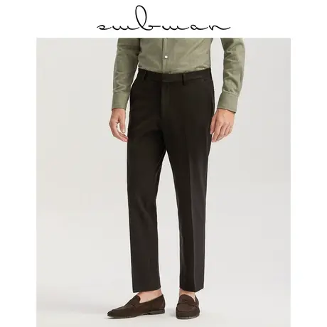 十米布秋季新款星空纹毛呢商务男休闲裤男修身长裤子潮流直筒男裤商品大图