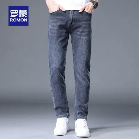 【官方正品】罗蒙男士弹力宽松牛仔裤春季新款休闲裤中青年直筒裤图片