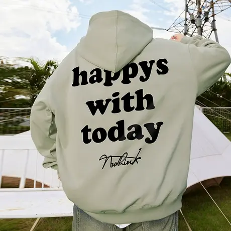 Nuthink美式潮牌重磅420g加绒连帽卫衣男潮大码宽松冬季保暖外套图片