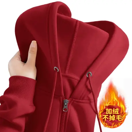 小个子外套女冬季2023新款爆款加绒加厚秋冬今年流行漂亮卫衣上衣商品大图