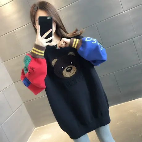 毛衣女装2024新款春秋季春款春装女士宽松毛衣裙外穿打底衫中长款商品大图