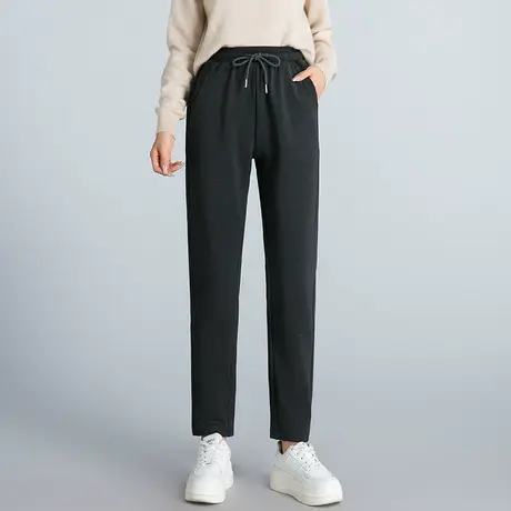 妈妈运动休闲长裤春秋加肥加大码宽松显瘦直筒女裤松紧腰哈伦卫裤商品大图