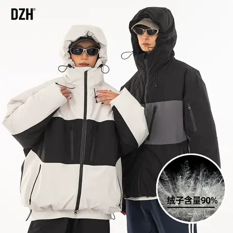 情侣工装羽绒服男款冬季加厚潮牌冲锋衣外套登山服情侣装2024新款商品大图