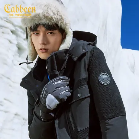 卡宾男装潮流保暖棉衣秋冬款工装拼接外套宽松户外休闲H图片
