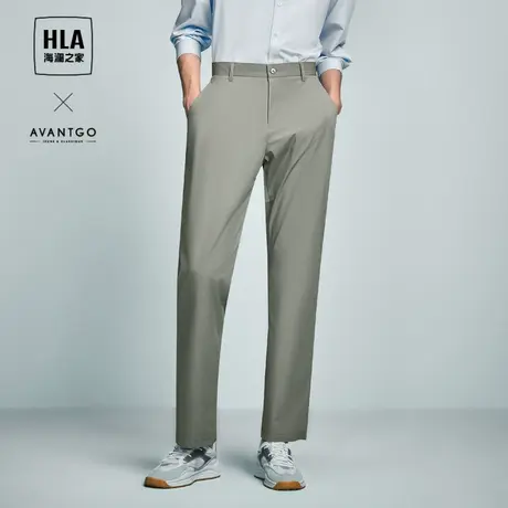 HLA/海澜之家轻商务经典休闲裤24春夏季新款商务绅士西装裤子男士图片