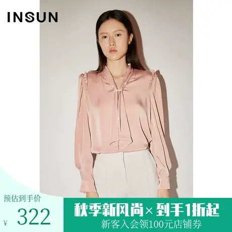 恩裳COVER春秋季时尚飘带轻奢百搭复古轻法式宫廷感衬衫女商品大图