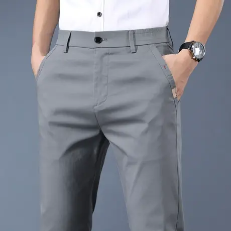 夏季薄款男裤春夏款工作休闲裤男士商务西裤冰丝西装裤子2023新款商品大图