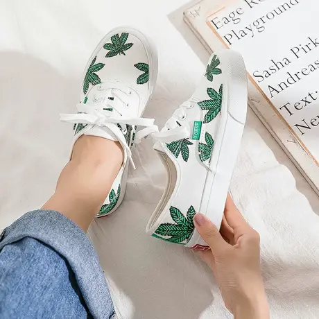 帆布鞋女鞋2021新款夏季薄款ulzzang百搭小白鞋韩版小众原创板鞋商品大图