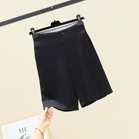 五分裤女夏季宽松薄款西装裤直筒港味阔腿短裤高腰显瘦中裤潮ins商品大图