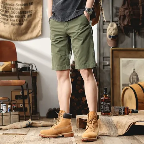 夏季薄款运动短裤男潮牌修身直筒中裤高质感潮流时尚休闲五分裤子商品大图