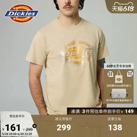 Dickies25春夏新款 前胸镭射大LOGO图案印花短袖T恤 男女情侣商品大图