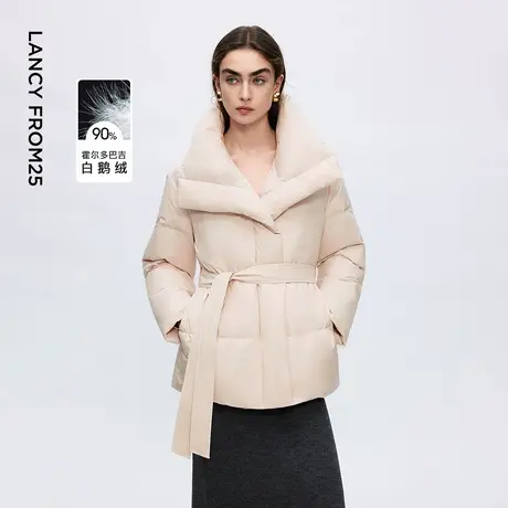 朗姿霍尔多巴吉鹅绒羽绒服立领时尚轻盈设计感上衣2025冬季新款商品大图