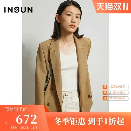 恩裳冬季西装领有型个性流行时尚设计感小众简约女士西装图片