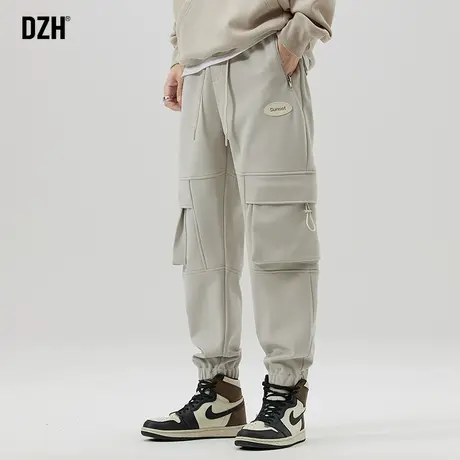 男士束脚工装裤男2023冬季新款宽松美式休闲裤男生运动长裤子男裤商品大图